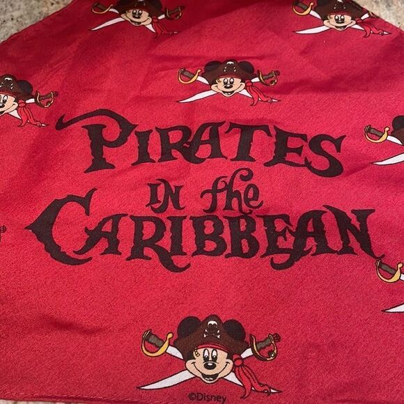 Disney Pirates of the Caribbean red triangle scarf. - Picture 1 of 5